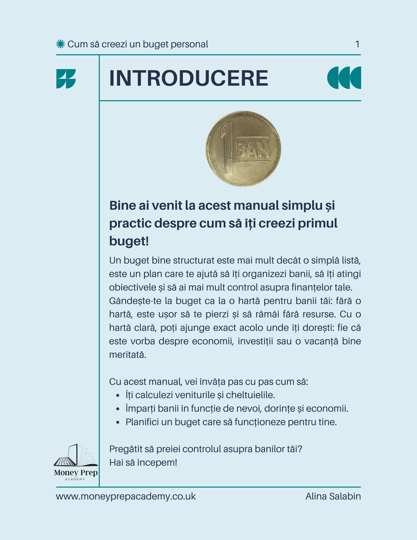 Cum să-ți creezi primul buget personal | Money Prep Academy®